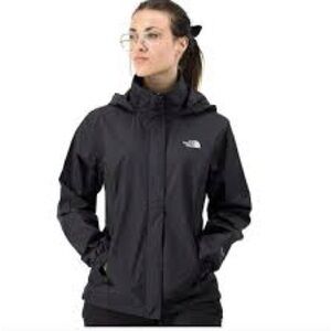 The North Face Women's HYVENT Jacket Raincoat Size medium Black wind hooded coat